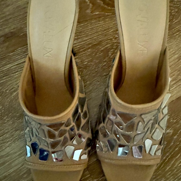 Karolina Heeled Mules- Nude and mirrored! - Picture 2 of 6